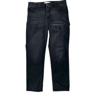 Wit & Wisdom Black Straight Leg Jeans 5 pocket style Designed to comfortably mol
